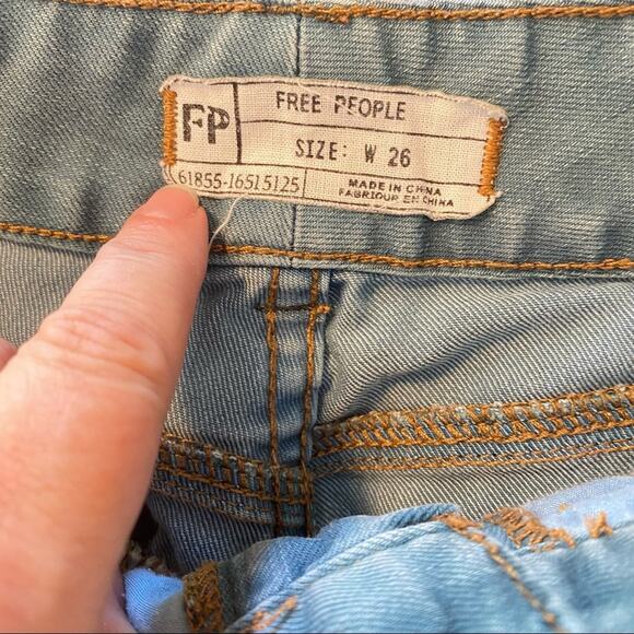 Free People Womens Pants size 26 Teal Blue colored Skinny Jeans 26 - Picture 5 of 5